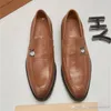 A4 28-stijl luxe herenbedrijf Oxford Leather Shoess Man Dress Shoe Lace Up Driving Shoes Designer Elegant Classic Men Flats Loafers Maat 38-45 Maat 6.5-11