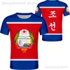 Nordkorea t shirt diy gratis skräddarsydd namn nummer pru t-shirt nation flagga kp koreanskt land dprk college tryck pokläder 220702