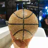 Kvällpåse Rhinestone Basketball Football Bag Women New Designer Creative Round Ball Clutch Dinner Plånbok Högkvalitativ personlighet 20220607