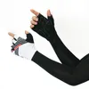 2024 Cycling Arm Sleeve With Gloves Half Finger Anti Slip Gel Pad Breathable Motorcycle MTB Mountain Road Bike Hand Protector Cove Gloves Men Sports Bicycle mitten D2