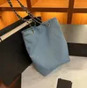 Lienzo Ocio Cadena Bolsas de compras Moda Patrón de letra simple Diseñador de vaquero Totes para mujer Gran capacidad Bolso tricolor Bolso de hombro