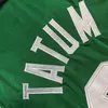 Classic Retro Authentic Embroidery 1985-86 Basketball 33 Larry Bird Jersey Vintage Green 5 Kevin Garnett 0 Jayson Tatum 20 Ray Allen Real Stitched Breathable Sport