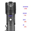 New Ultra-bright XHP100 9-cell LED Flashlight With 3 Modes Usb Rechargeable 18650 Or 26650 Battery Zoomable Mobile Power Flashlight