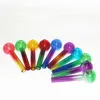 colorful Smoking Hand Pipes glass oil burner pipe with Approx 10cm Thick Pyrex Heady material tobacco dab straw pipe