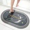 Niedliche Astronauten-Fußmatten, super saugfähiger Badezimmerteppich, rutschfester Wohnzimmerteppich, leicht zu reinigende Fußmatte, Küchenteppiche 220504