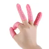 Disposable Fingertips Protector Gloves Rubber Non-slip Finger Cover Cots black/pink/white/yellow/orange