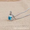 Necklaces Dy Men Jewelry Designer Necklace Petite BlueTopaz Black Onyx Amethyst Garnet Diamond Pendant High End Jewelry Women319m