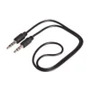 Câbles auxiliaires stéréo noirs Aux 3.5mm mâle à mâle Jack câble Audio de voiture cordon pour Samsung téléphone MP3 casque haut-parleur fil