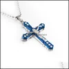 Pendentif Colliers Or Jésus Croix Chaîne Collier Pour Hommes Mâle En Acier Inoxydable Bijoux Femme Accessoires En Gros Drop Delivery 2021 Dhvzn