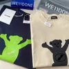 T-shirt da uomo We11done Uomo Donna Track Koala T-shirt a maniche corte in cotone estivo Moda coreana High Street Top allentato TeesMen's