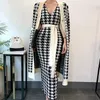 Sweater Womens Winter Women's Sticked Two Piece Set Dresses and Coat Button Design Fashionable Trend Suit Blauses The Bride Suit