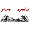 Charm armband musik barn piano delar musiknoter symbol silikon kvinnor och mäns armbandslangar smycken för vuxna kdschar