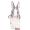 Sevimli yumuşak hayvan peluş oyuncaklar karikatür tavşanları çocuklar için el kuklaları, oyuncaklar yaratıcı aktivite pervaneleri