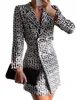 Femmes vestes robes Blazers costume dame bureau costumes poches affaires cranté Blazer manteaux