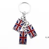 Flag Keychain Various shapes British Style Pendant Gift Favor Car United Kingdom American Foreign Affairs Gifts National Flags GCE13703