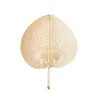 120pcs Party Favor Palm Leaves Fans Handmade Wicker Natural Color Palm-Fan Traditional Chinese Craft Wedding Gifts BES121