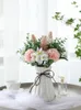 Декоративные цветы венки симуляция букет высококачественный украшение шелковое цветочное пластиковое сухое конференция гостиная столовая