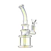 8.4 -tums fem ringar Bent Type Mini Hookah Bong - Circle Downstem, 14mm Female Joint