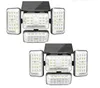 solar motion sensor wall lamp 242led 4 heads wide angle Outdoor security garage light 6000K 3 modes