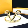 Europa America Fashion Style Women Dy Gold-Metal 18K Impostazioni incise oro Diamond Volt One Bracciale Bracciale aperto Q959319879672