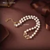 Luxury Designer V Pendant Necklace Letter Necklaces Choker Bracelet Fashion Woman Pearl Bracelets Classic Jewelry Popularity Women3465026