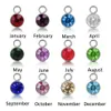 12 colors Angel Wing Charm Key Rings Cremation Ashes Jewelry Souvenir Keychain Heart Shape Memorial Urn with Birthstone Crystal