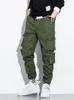 Herrbyxor Spring Summer Multi Pockets last Män streetwear plus storlek Svart joggar manlig casual bomullsbyxor 6xl 7xl 8xl 220826