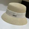 Summer Wide Brim Hatts for Women Straw Hat Paris Designer Beach Caps Fashion Mens Woman Sun Cap Casquette 4 Färger Högkvalitativ3766799