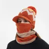 Winter Frauen Radfahren Warme Mütze Schal Maske Set Wolle Mützen Skullies Kragen Lätzchen Weiblichen Samt Dicken Anti-smog Stricken cap1