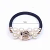 Nouveau Perle Couronne Rose Papillon Élastique Bandes De Cheveux Pour Les Femmes Coréenne Double Perles Bande De Caoutchouc Gencives Cheveux Accessoires En Gros AA220323