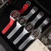 tourbillon Luxury Mens Mechanical Watch Richa Milles Rm052 Fully Automatic Movement Sapphire Mirror Rubber Watchband Swiss Wristwatc