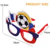 Occhiali cornice a tema sport tema da calcio decorazione di occhiali da sole in plastica divertenti oggetti di tiro