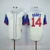 Movie Vintage Baseball Jerseys Wears Stitched 14 ErnieBanks All Stitched Name Number Away Breathable Sport Sale High Quality Jersey