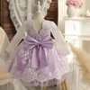 Girl's Dresses Lace Embroidery Dress For Baby Girls 1st Birthday Party Elegant Princess Toddler Baptism Gown Ceremony ClothingGirl's