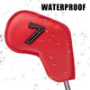 10PCSSet Golf Iron Headcover 39PSA Club Head Cover Brodery Number Case Sport Training Equipment Accessories 220817