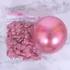 10 inch 50 stcs/veel nieuwe glanzende metalen parel latex ballonnen dikke chroom metallic kleuren opblaasbare luchtballen verjaardagsfeestje decor 20lot 0729