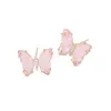Crystal Butterfly Stud Earrings For Women Fashion Korean Zircon Transparent Animal Decorative Earring Party Gift Jewelry