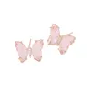 Kristallen Vlinder Oorknopjes Voor Vrouwen Mode Koreaanse Zirkoon Transparant Dier Decoratieve Oorbel Party Gift Sieraden