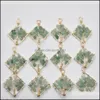 Arts et artisanat Arts cadeaux maison jardin perles de pierre de cristal naturel breloques fil enroulé pour la fabrication de bijoux arbre de vie Cha Dho2P