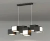 Lampade moderne a sospensione a LED per sala da pranzo, cucina, soggiorno, design quadrato, lampadario a soffitto, personalità semplice appesa