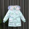 Baby Mädchen Jungen Wintermantel Pailletten Baumwolle Gepolstert Kind Pelzmantel Lange Warme Dicke Parka Outfit Baby Kleidung 5-14Y J220718