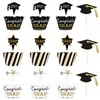 Altre forniture per feste di festa Happy Graduation Paper Cake Toppers Cupcake Wrapper Bachelor Cap Trascrizione Classe di decorazione Studente Cerem