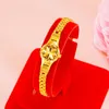 Bedelarmbanden gouden horloge vorm voor vrouwen trendy elegante zonnebloem armband paren sieraden kerstcadeau