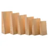 50 kraft paper bag gift bags packaging biscuit candy food cookie bread seen snacks baking takeaway bags