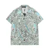 Camicie da spiaggia alla moda Designer da uomo Camicie da bowling in seta con stampa di lettere floreali hawaiane Camicie casual Abito da uomo a maniche corte estive M-3XL