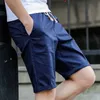 Summer Mens Shorts Cotton Short Pants Trend Casual Loose Beach Shorts With DrawString Streetwear Style Plus Size Clothes