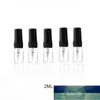 5pcs/Pack Portable Black Clear Mini Perfume Glass Bottle Empty Cosmetic Travel Sample Test Tube Thin Vials