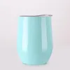 Xícara de vinho tinto aço inoxidável caneca quente caneca de caneca dupla de parede dupla forma fofa com água com água isolada de várias cores thermo aa 2022