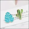 Pins Brooches Jewelry Fashion Cartoon Cactus Cute Mini Plant Pot Enamel For Women Denim Jackets Lapel Pins Hat Badges Kid Je Dhb6Y