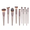 22st Champagne Makeup Brushes Kit concealer Powder Blush Eyeshadow Lip Kabuki Blending Brush Cosmetic Beauty Brush Tool 220623